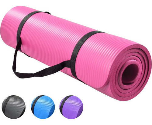 Tapete Yoga Grueso Ejercicios Pilates Relajacion Fitness Color Rosa