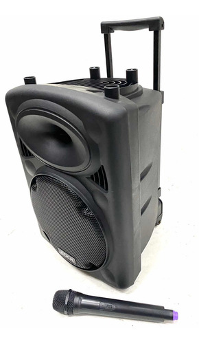 Caixa Acustica Ativa Bock 12v Com Microfone Sem Fio Novo