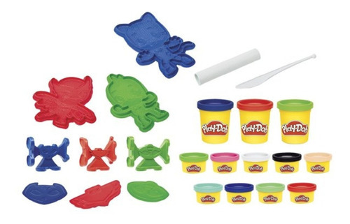 Play Doh Kit Pj Mask + 12 Potes F1805