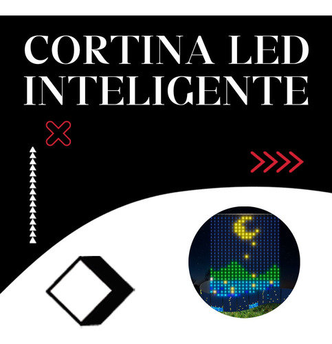 Luces Led De Cortina Smart 2x2 Metros Ip65 400 Luces Control Multicolor