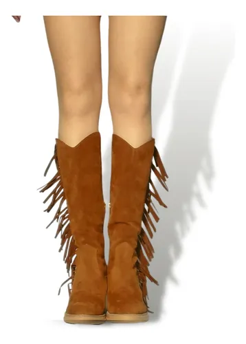 Botas Altas Con Flecos