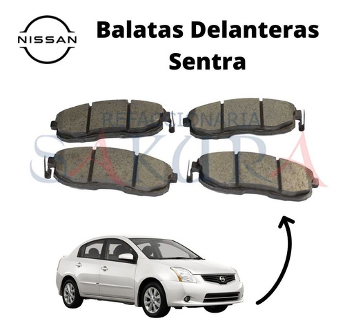 Juego Balatas Delanteras Sentra 2007-2012 Nissan Kv