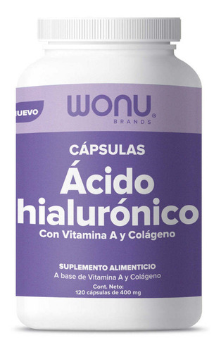 Wonu Ácido Hialurónico 120 Cápsulas De 400mg Sabor Sin sabor