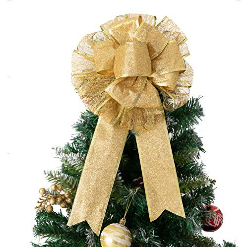 Christmas Tree Topper,christmas Tree Bow Topper 14 X 24...