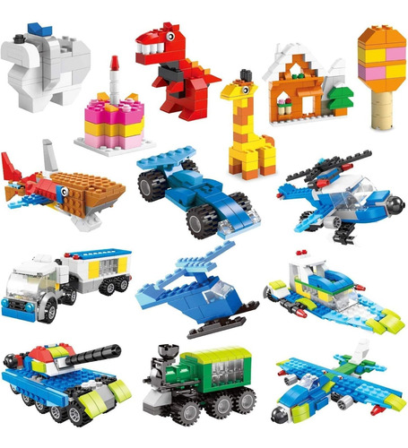 Fun Little Toys 1100 Ladrillos De Construcción En 17 Colores