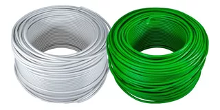 Cable Electrico Cca Konect Calibre 8 Blanco Y Verde 50m 2 Pz