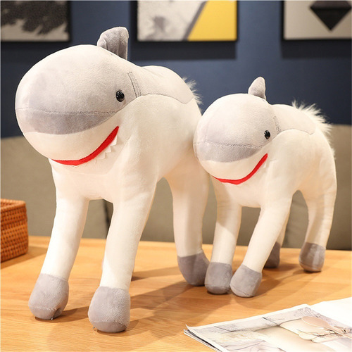Muñeco De Tiburón De 40 Cm Montado A Caballo, Ideal Como