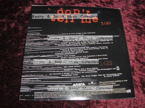 Avril Lavigne Dont Tell Me Cd Single Original De Coleccion (Usado)