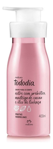 Creme Hidratante Para Corpo Natura Tododia Frutas Vermelhas En Pote De 400ml/400g