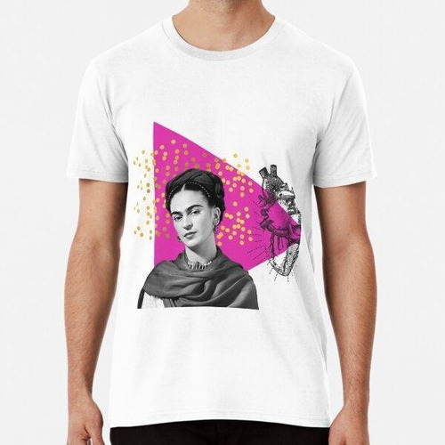 Remera Estampado Frida Kahlo Color, Foto Blanco Y Negro Algo