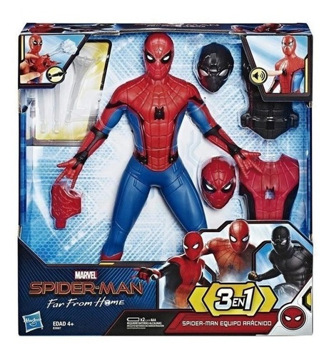 Spider Man Set Equipo Aracnido 3 En 1 Con Sonido Art E3567