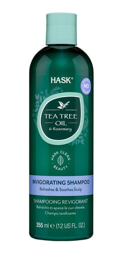 Imagen 1 de 7 de Hask Shampoo Tea Tree & Rosemary 355 Ml