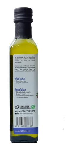 Aceite De Lino Linaza Extra Virgen 250ml Ines