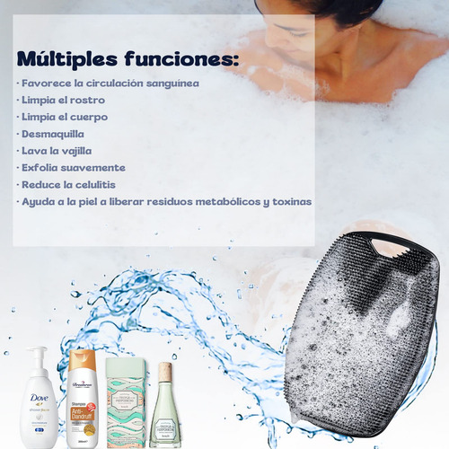 Cepillo De Masaje De Silicona Exfoliante 1pk, Cepillo De