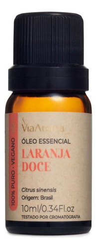 Oleo Essencial Via Aroma 10ml Original 100% Puro P/ Difusor Tipo De Embalagem Frasco Fragrância Laranja Doce