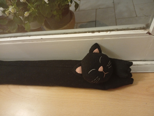 Tapa Viento Burlete Para Puerta/ Ventana Negro Gato