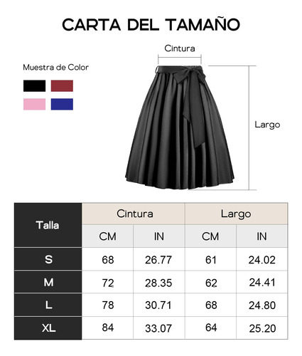 Mujer Falda Para Mujeres Casuales Falda Elástica Elegante