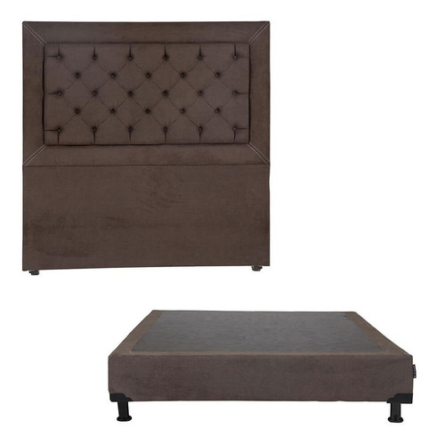 Cabecera Queen Size Dicasa Mary+ Box Dicasa Bless Chocolate