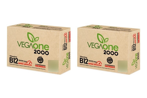 Vegaone 2000 Vitamina B12 X 2 By Poweza