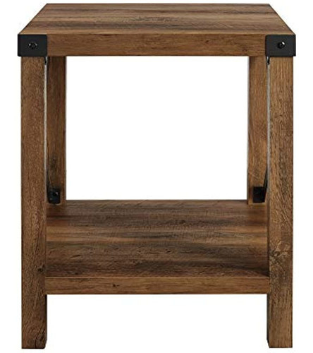 Walker Edison Sedalia Modern Farmhouse Metal X Side Table, 1