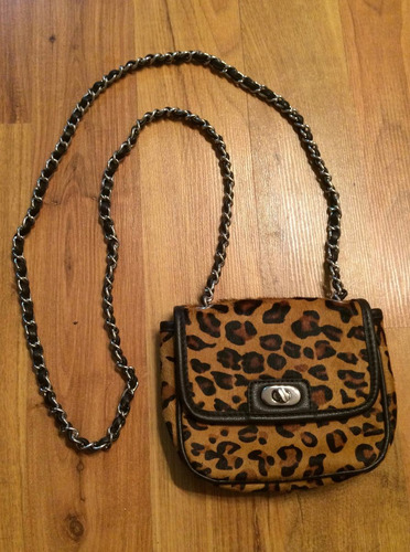 Bolsa Banana Republic Piel Fina Animal Print Crossbody!!