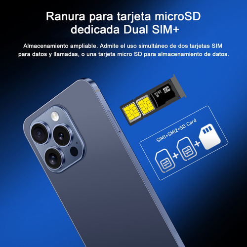 Smartphones I16 Pro Max Doble Sim 12gb Ram 512gb Rom Pantalla 7.3'' Batería 8000mah Cámara 108mp
