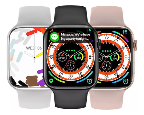 Smartwatch W29 Pro Series 9 Relógio 2024 Caixa Preto Pulseira Preto