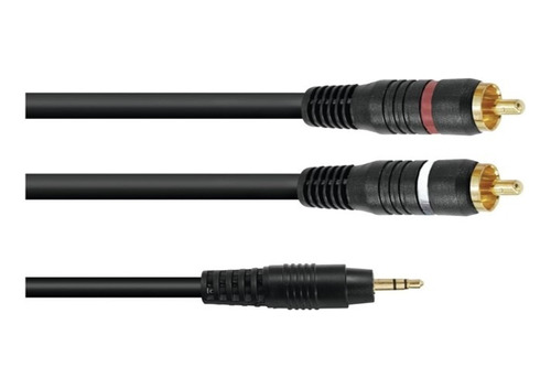 Cable De Audio 1 Plug 3.5mm A 2 Rca Trautech De 7 Metros