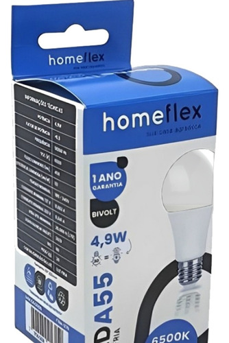 Lampada Led Bulbo A55 4,9 W 6500k Homeflex Fxh-370