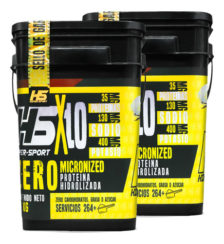 Pack 2 Proteina Hidrolizada Isolate Hs 10kg Sabores Sabor Pay De Mora - Nuez