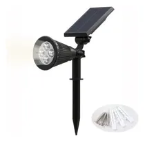 Comprar Foco Solar Farol Led Panel Solar Estaca Tierra Jardín Pared Color LUZBLANCA-003251