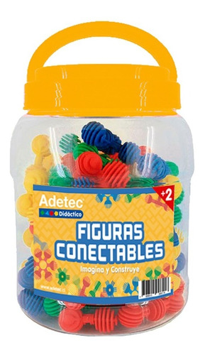 Juego Didáctico Figuras Conectables 60 Piezas Adetec