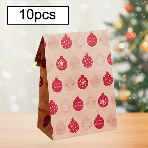 10 Bolsas Para Envolver Galletas Y Dulces, Bolsas De Rojo