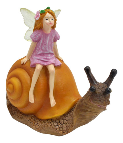 Figura De Resina De La Colección Snail Flower Fairy Statue P