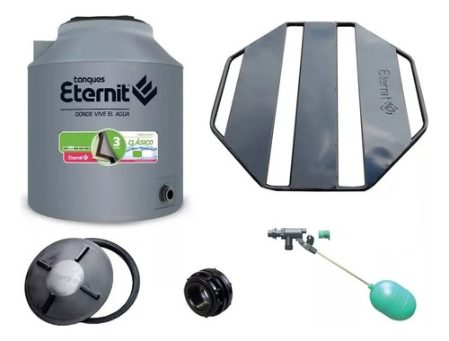 Combo Tanque De Agua Completo Eternit Tricapa 1000 L + Base