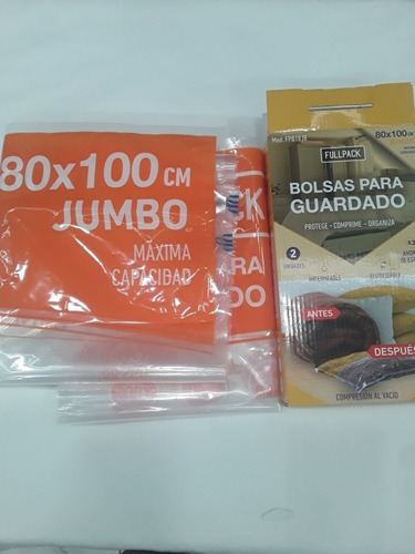 Imagen 2 de 3 de Bolsa Guardado X 2 Compresion Vacio Extra Grandes 80x100
