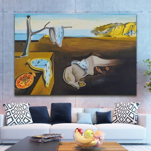 Imagen 3 de 10 de Cuadro-dali -la Persistencia De La Memoria- Hd 120x90cm.