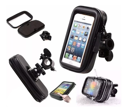 Partida Suporte Celular Gps Moto Case Impermeável Até 5.2