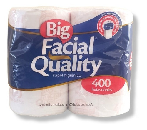 Papel Higienico Big Facial Quality 4 Rollos 400 Hoja Dobles