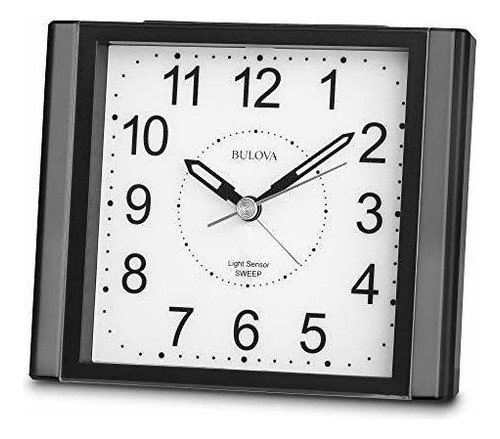 Bulova B1872 Reloj Despertador Moonbeam, Negro