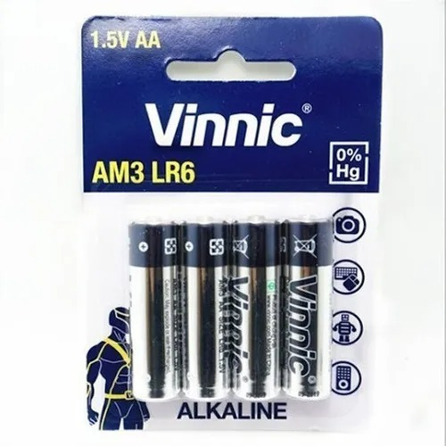 Pila Batería Vinnic Alcalina Aa 1.5v  Blister X 4 Unidades