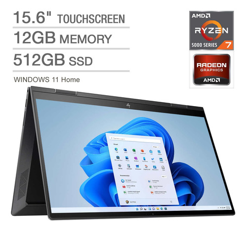 Laptop Hp Envy X360 Tactil Ryzen 7 12gb 512gb Ssd - Nueva