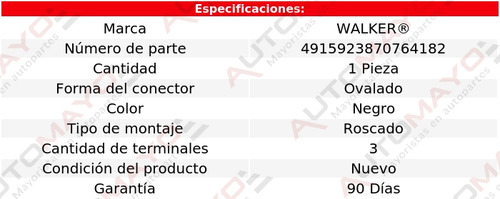 Un Bulbo Presión De Aceite Walker Yukon V8 5.3l 2015-2020