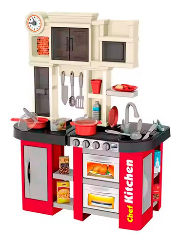 Cocinita Infantil Para Niña Talent Chef 58 Pzas Luz Y Sonido