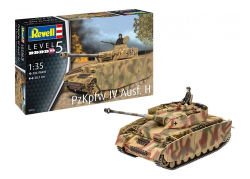 Panzer Pzkpfw Iv Ausf. H - 1/35 - Revell 03333 - 386 Peças