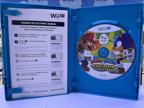 Jogo Mario E Sonic Rio 2016 Original Wii U + Luva Seminovo (Recondicionado)