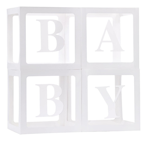 Rubfac Cajas De Beb Con Letras Para Baby Shower, Bloques De