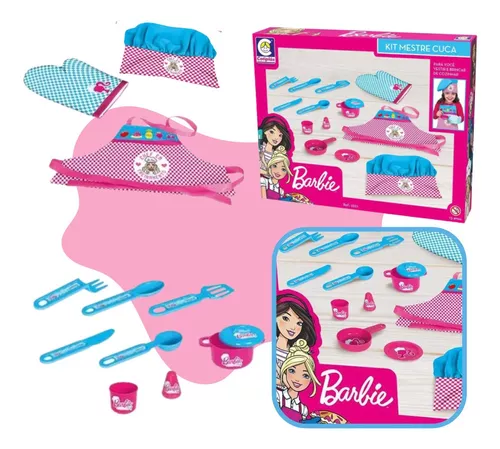 Cozinha Infantil Completa Barbie Panelinhas 15 Acessorios - Chic Outlet -  Economize com estilo!