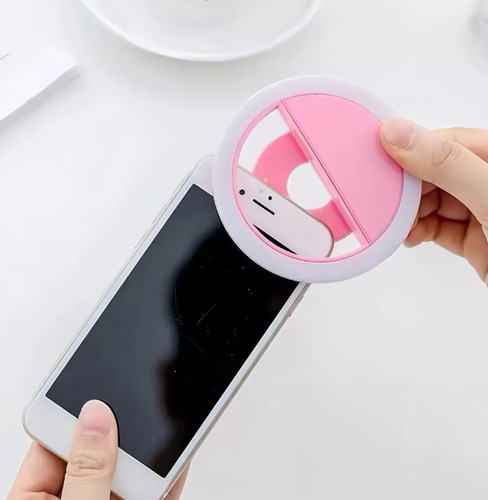Mini Ring Light Selfie Com Luz De Led Para Celular
