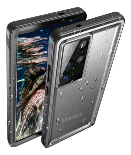 Capinha S25 Ultra Prova D'água Quedas Impacto Case Galaxy Preto